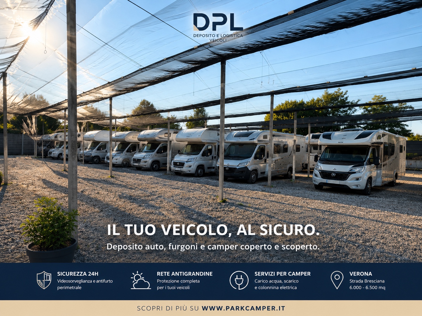 Camper custoditi presso ParkCamper Verona