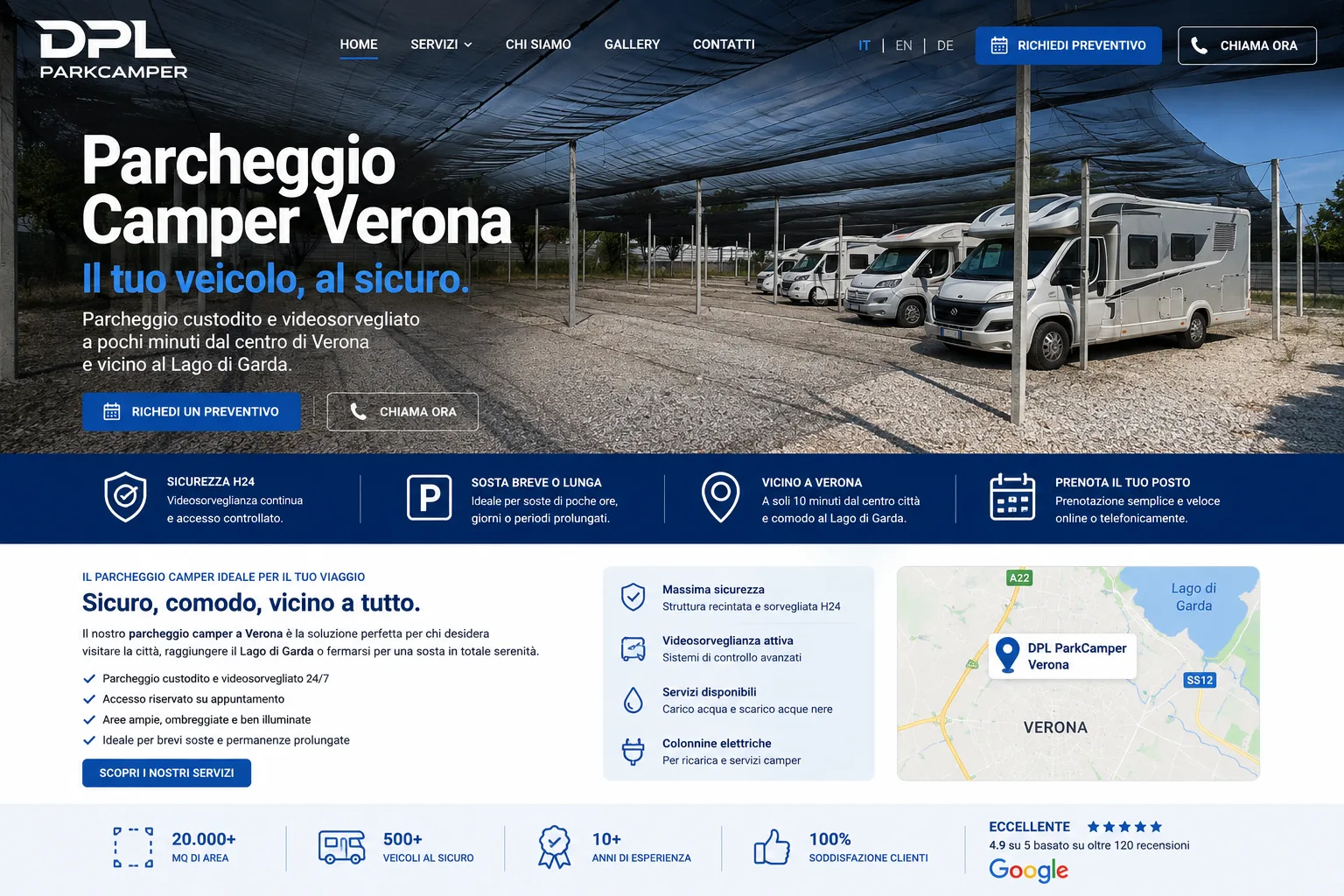 Area camper coperta DPL Verona